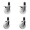 Service Caster 5'' Nylon Swivel 1-5/8'' Expanding Stem Caster Set 2 Total Lock Brakes, 4PK SCC-EXTTL20S514-NYS-2-S-2-158 - alternate 1